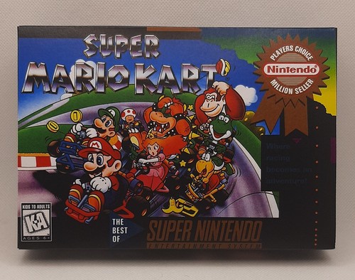 Snes super mario kart box - - super,